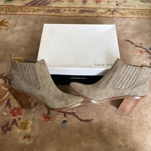 NWT green suede bootie
